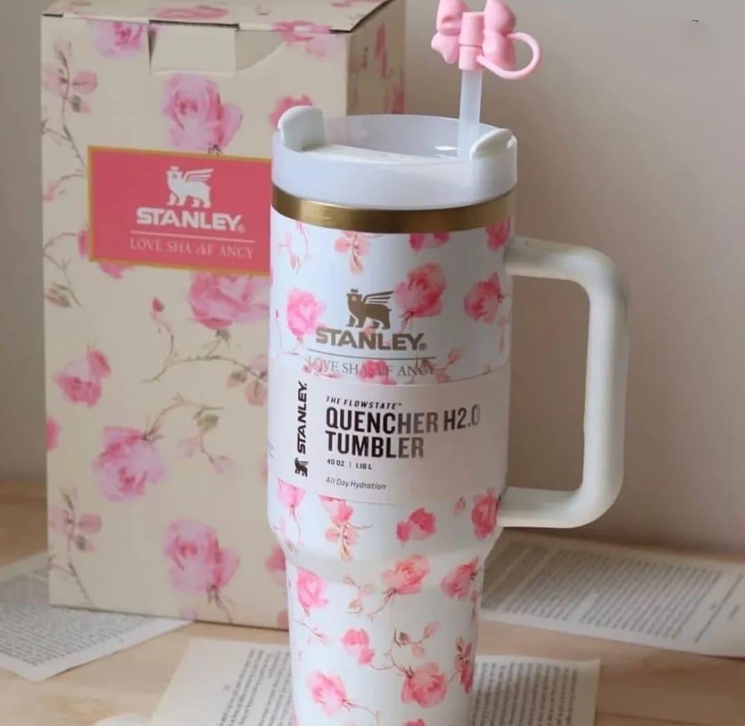 900ml Stainless Steel Travel Tumbler, Stanley Style Vacuum Insulated Mug with Handle & Straw Lid, Leakproof Coffee Cup for Hot & Cold Drinks, Car Cup Holder Friendly, Multi Color