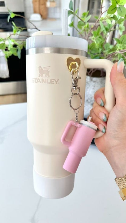 900ml Stainless Steel Travel Tumbler, Premium Stanley Style Vacuum Insulated Mug with Handle & Straw Lid, Leakproof Coffee Cup for Hot & Cold Drinks, Car Cup Holder Friendly, Multi Color With Accessorys