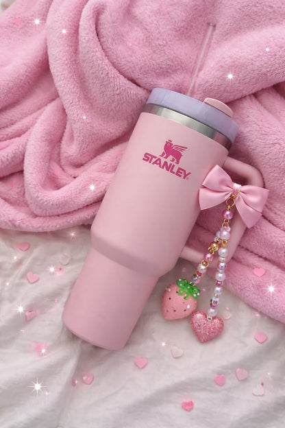 900ml Stainless Steel Travel Tumbler, Premium Stanley Style Vacuum Insulated Mug with Handle & Straw Lid, Leakproof Coffee Cup for Hot & Cold Drinks, Car Cup Holder Friendly, Multi Color With Accessorys