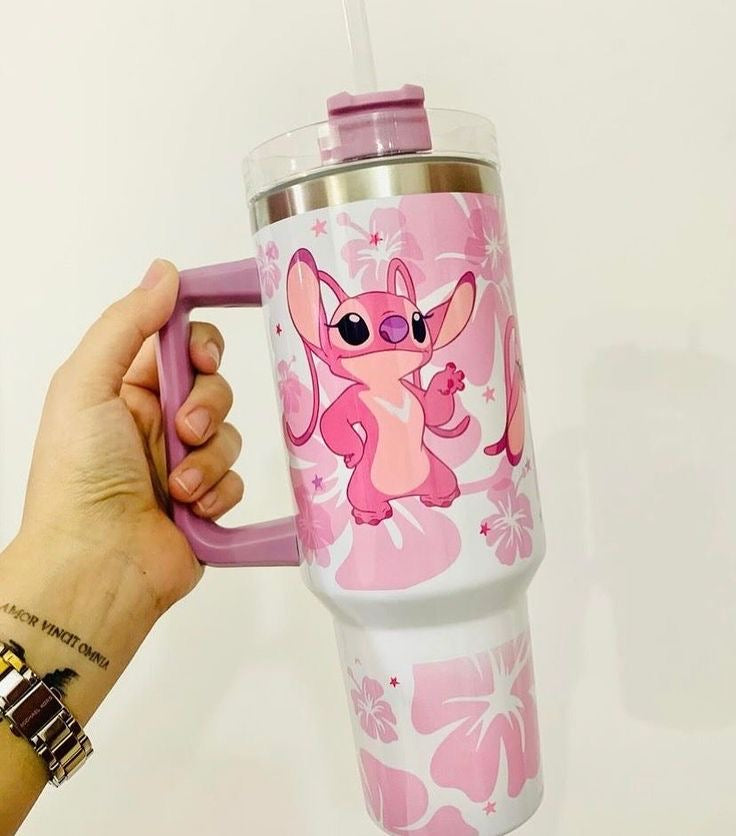 900ml Stainless Steel Travel Tumbler, Stanley Style Vacuum Insulated Mug with Handle & Straw Lid, Leakproof Coffee Cup for Hot & Cold Drinks, Car Cup Holder Friendly, Multi Color