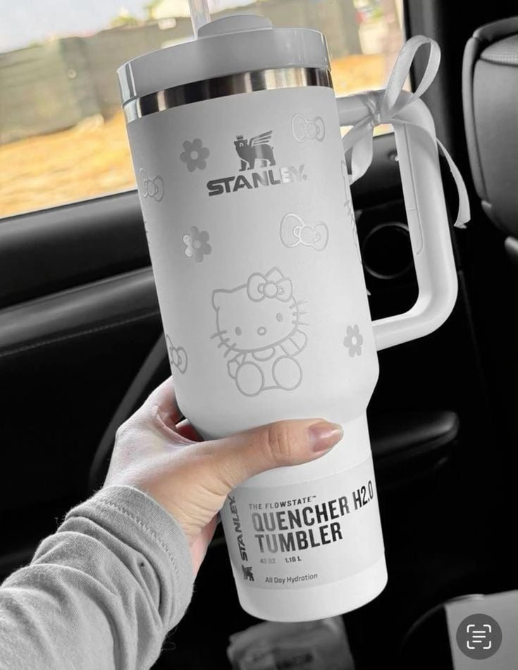 900ml Stainless Steel Travel Tumbler, Stanley Style Vacuum Insulated Mug with Handle & Straw Lid, Leakproof Coffee Cup for Hot & Cold Drinks, Car Cup Holder Friendly, Multi Color